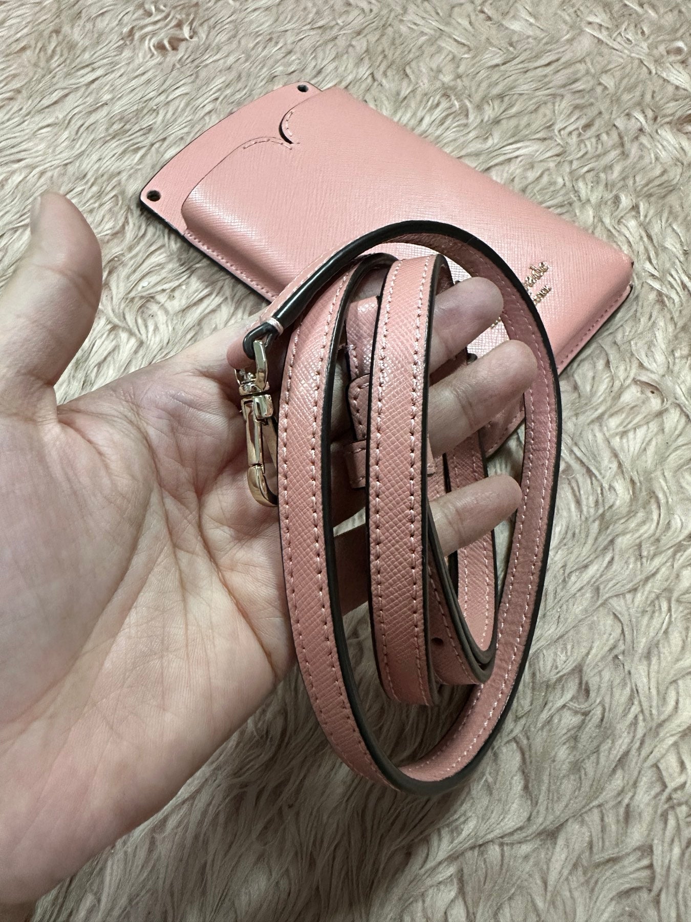 ORIG Preloved KATE SPADE KS Spencer Slim Crossbody Phone Small Pink Bag