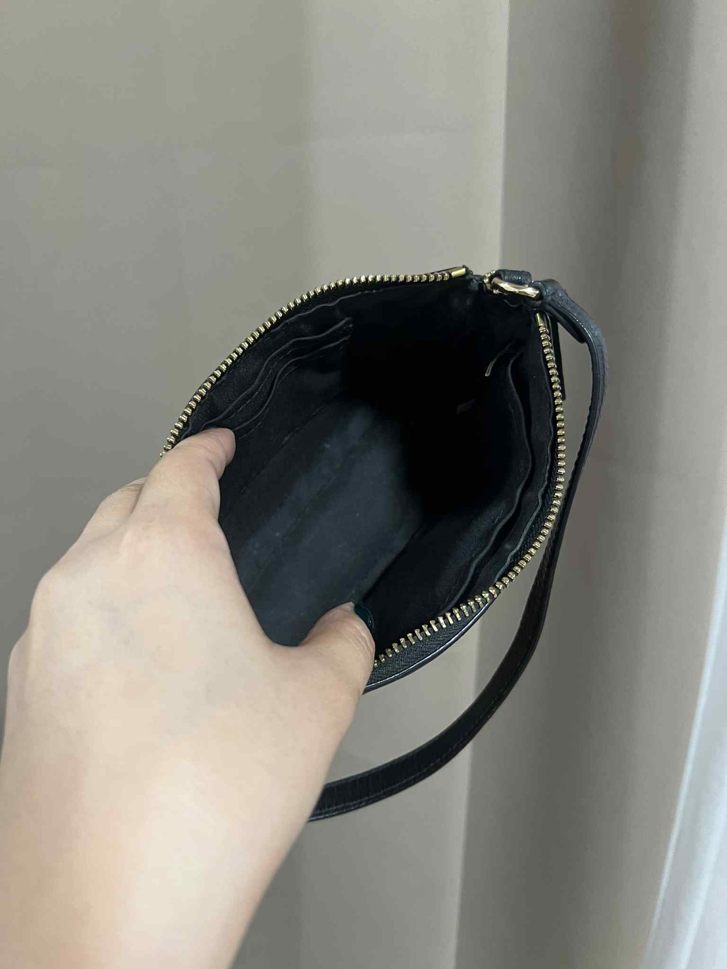 ORIG Preloved RARE Coach Nolita 19 Pebbled Black Wristlet Small Bag