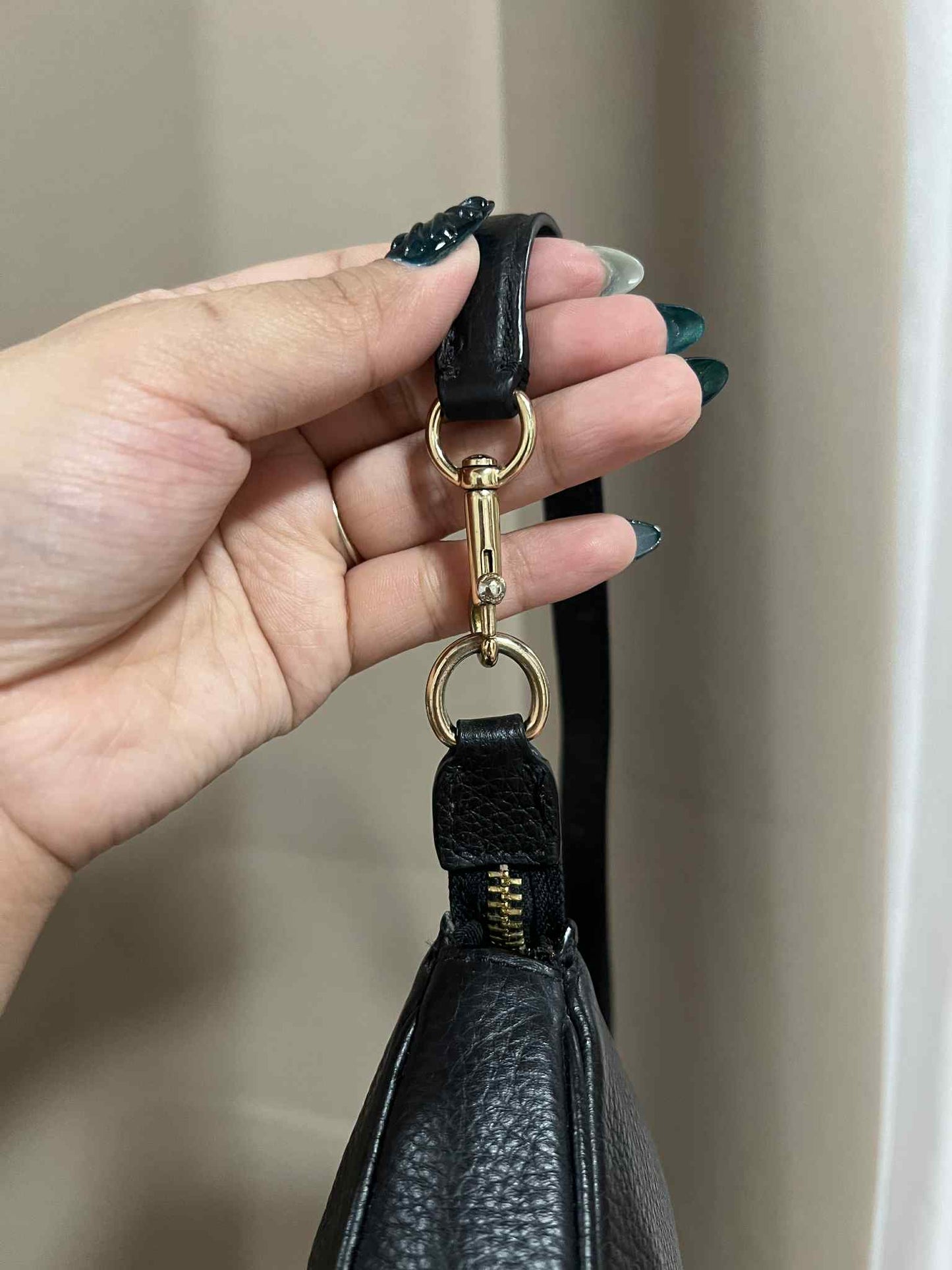 ORIG Preloved RARE Coach Nolita 19 Pebbled Black Wristlet Small Bag