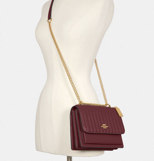 ORIG & IMPORTED RARE COACH Klare Crossbody Quilted Bag Mauve Red Maroon