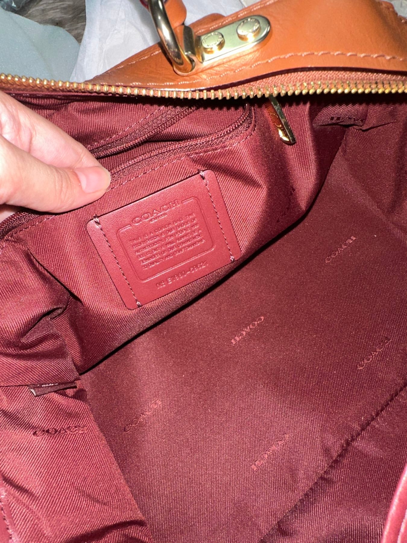 ORIG Preloved RARE COACH Lane Satchel Duffle Brown Bag