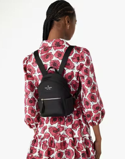 ORIG & IMPORTED Kate Spade KS Chelsea Mini Backpack Nylon Black Bag
