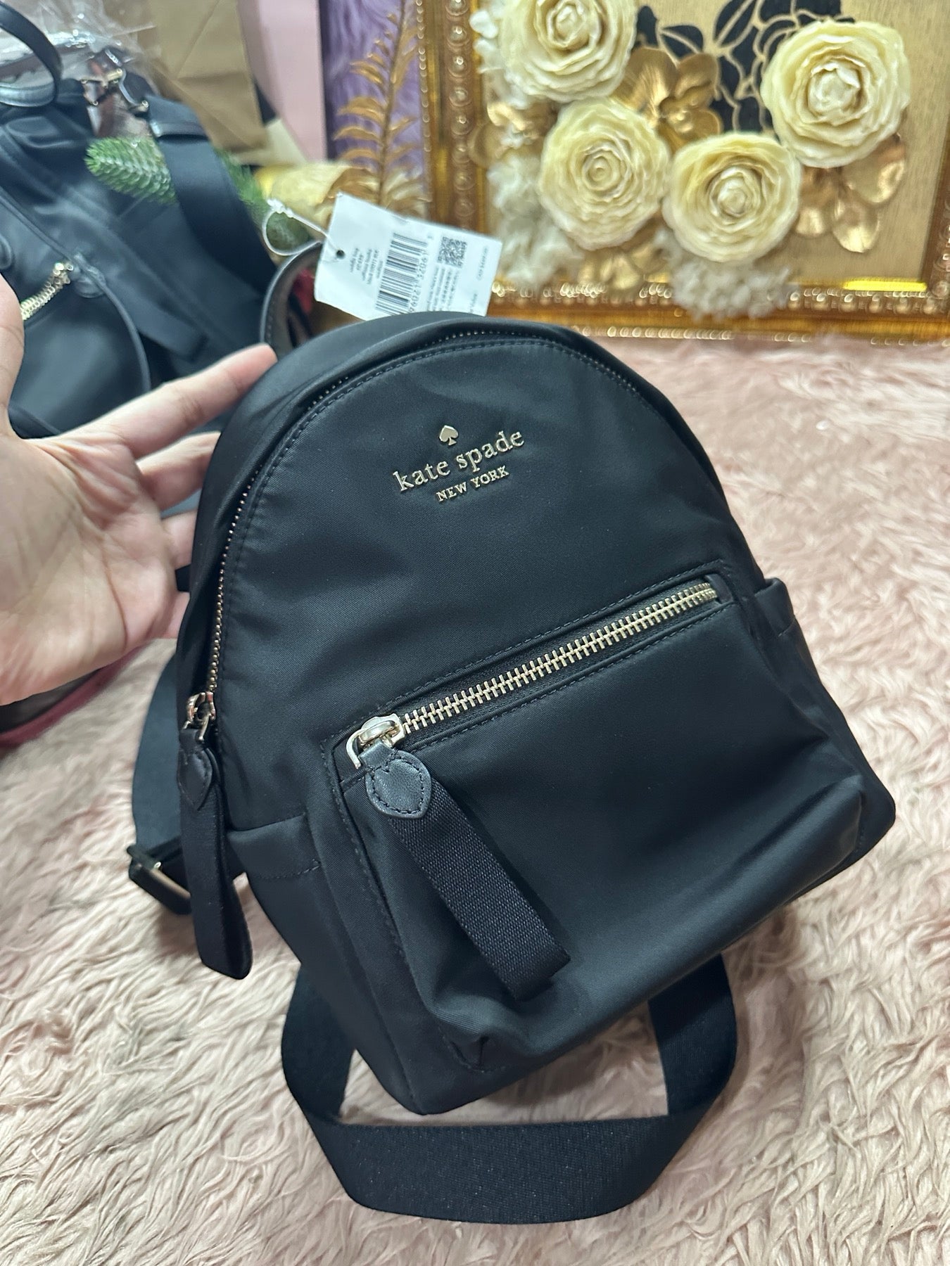 ORIG & IMPORTED Kate Spade KS Chelsea Mini Backpack Nylon Black Bag