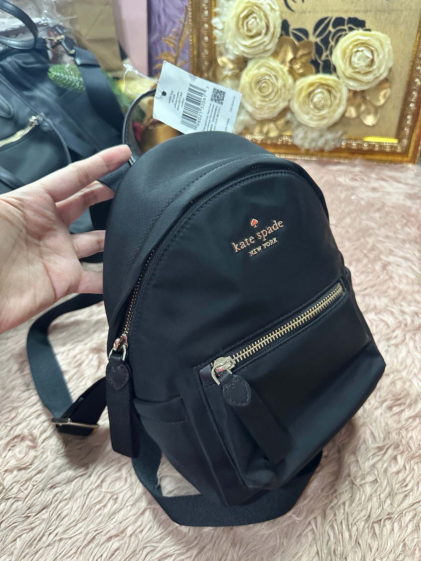 ORIG & IMPORTED Kate Spade KS Chelsea Mini Backpack Nylon Black Bag