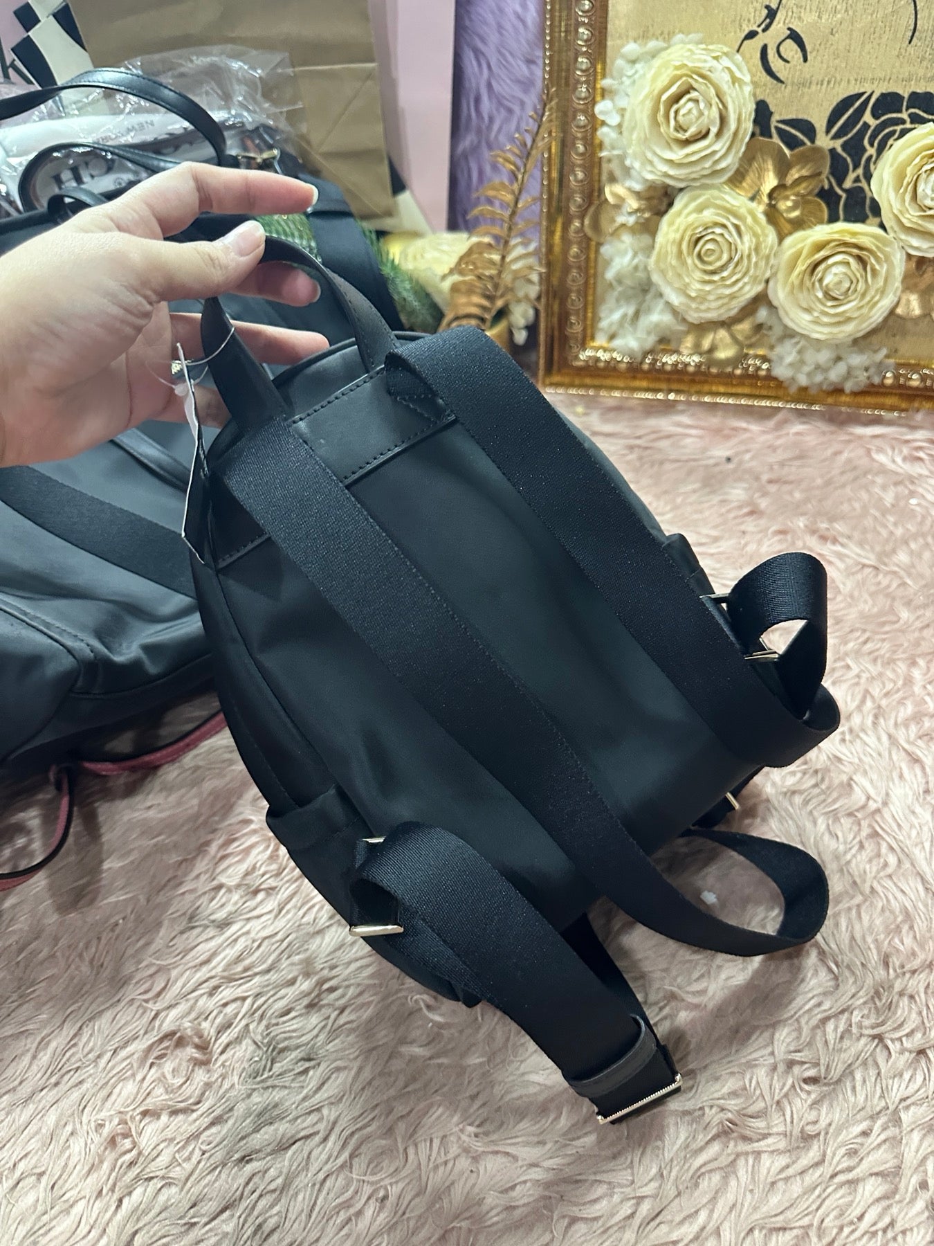 ORIG & IMPORTED Kate Spade KS Chelsea Mini Backpack Nylon Black Bag