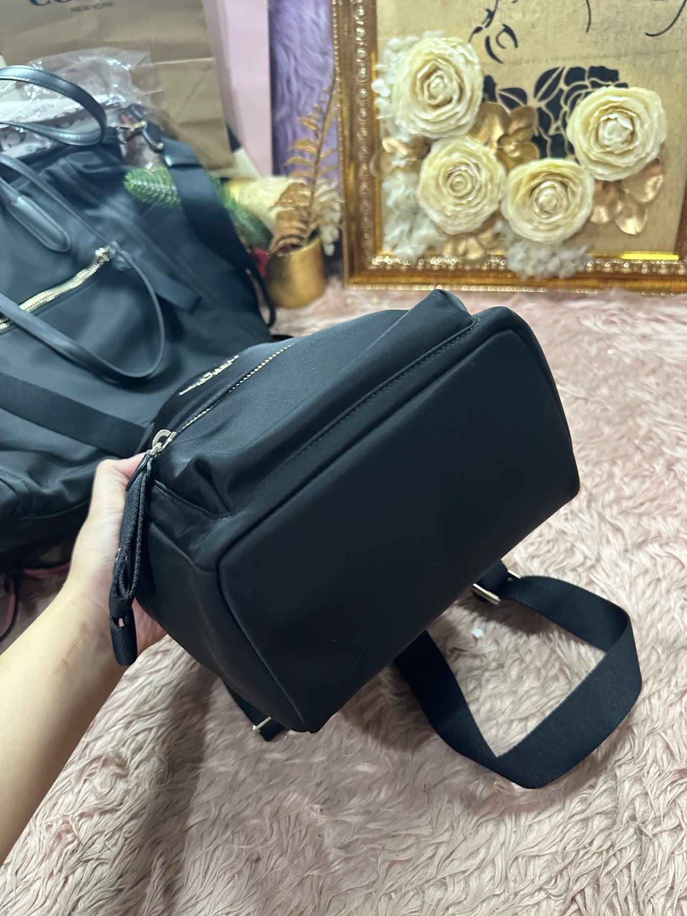 ORIG & IMPORTED Kate Spade KS Chelsea Mini Backpack Nylon Black Bag
