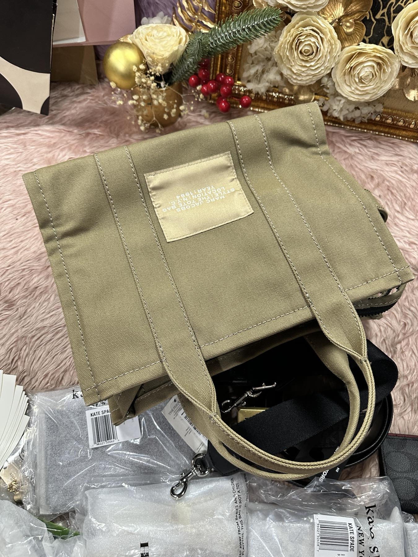 ORIG Preloved Marc Jacobs MJ The Tote Bag Medium Green Bag