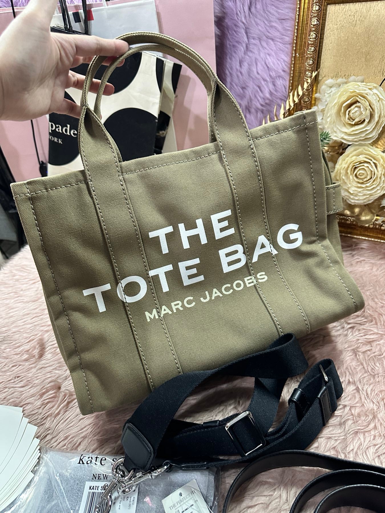 ORIG Preloved Marc Jacobs MJ The Tote Bag Medium Green Bag