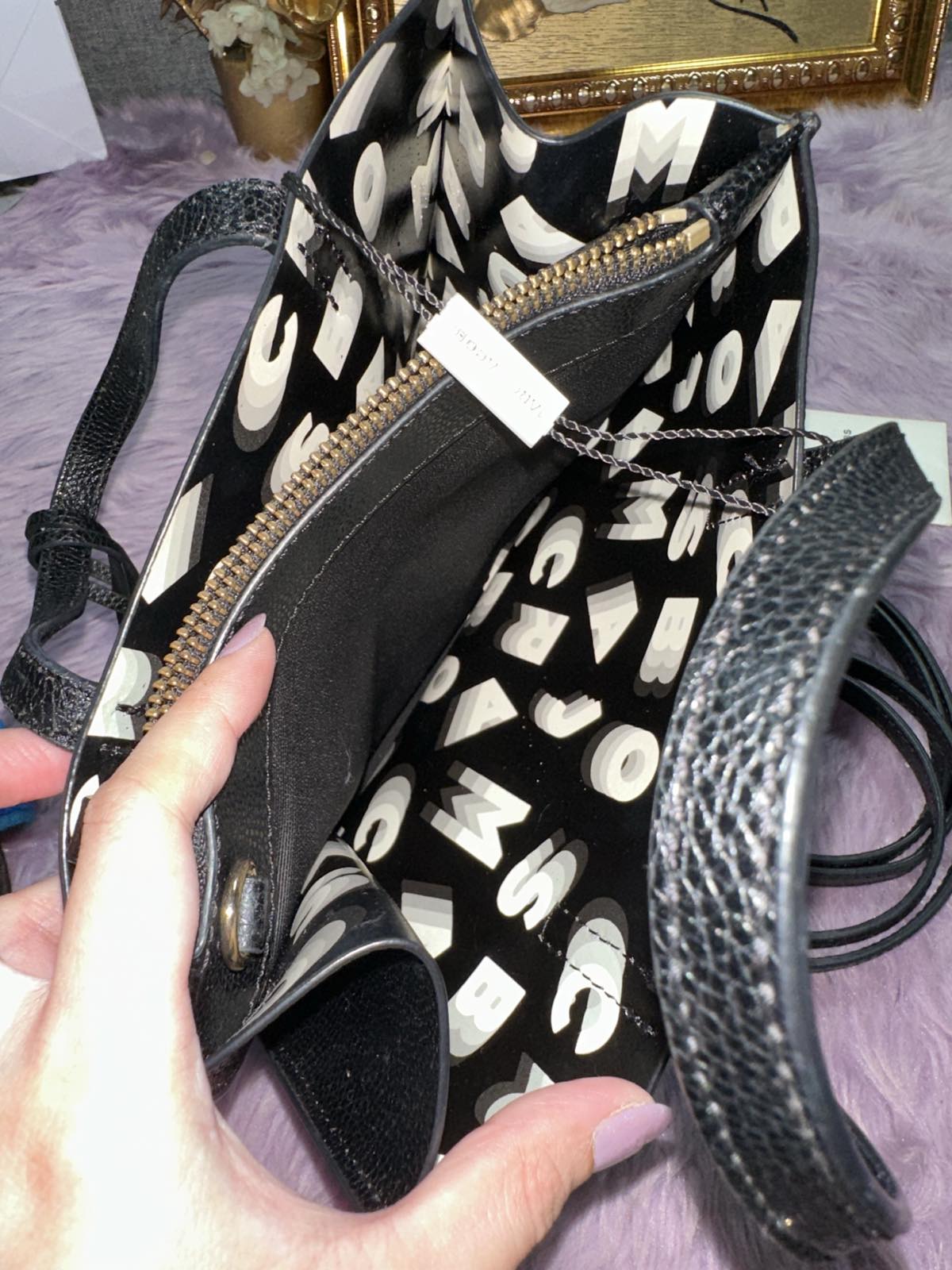 ORIG Preloved Marc Jacobs MJ Mini Grind Tote Bag in Black