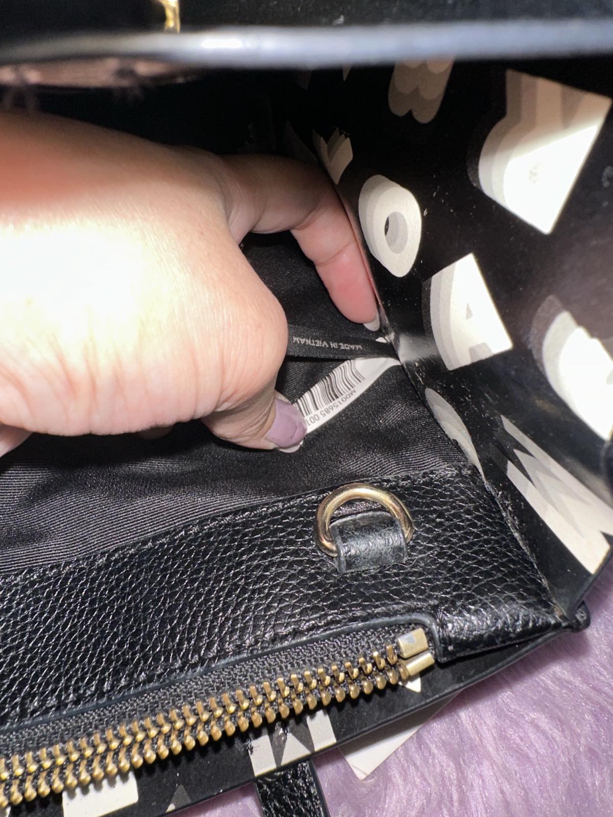 ORIG Preloved Marc Jacobs MJ Mini Grind Tote Bag in Black