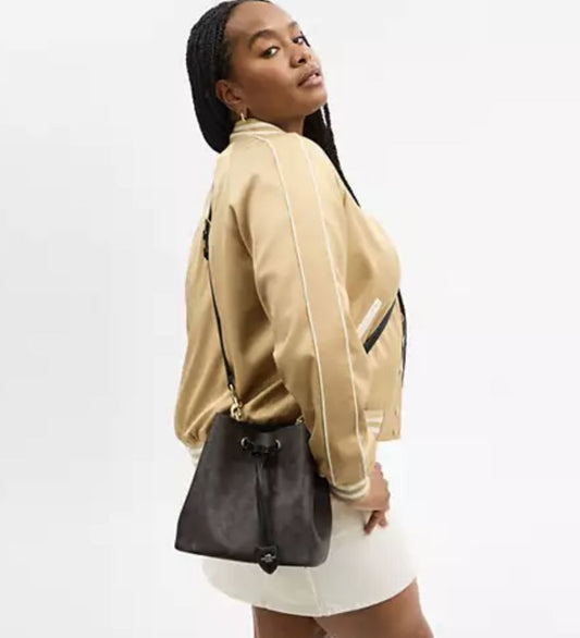 ORIG & IMPORTED COACH Rowan Bucket Brown Bag In Signature Canvas with pouch