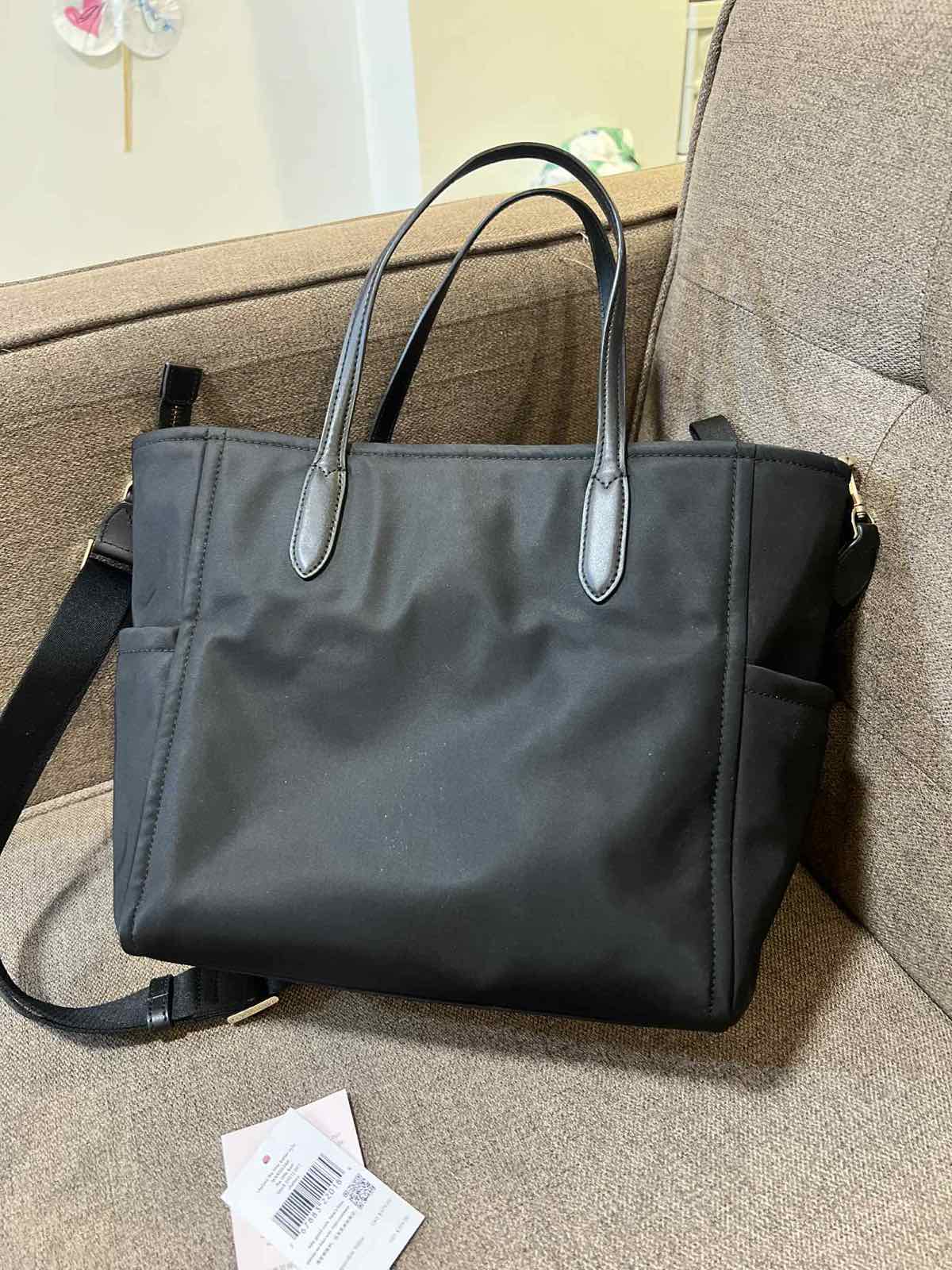 ORIG Preloved Kate Spade Chelsea Medium Satchel Black Nylon Bag