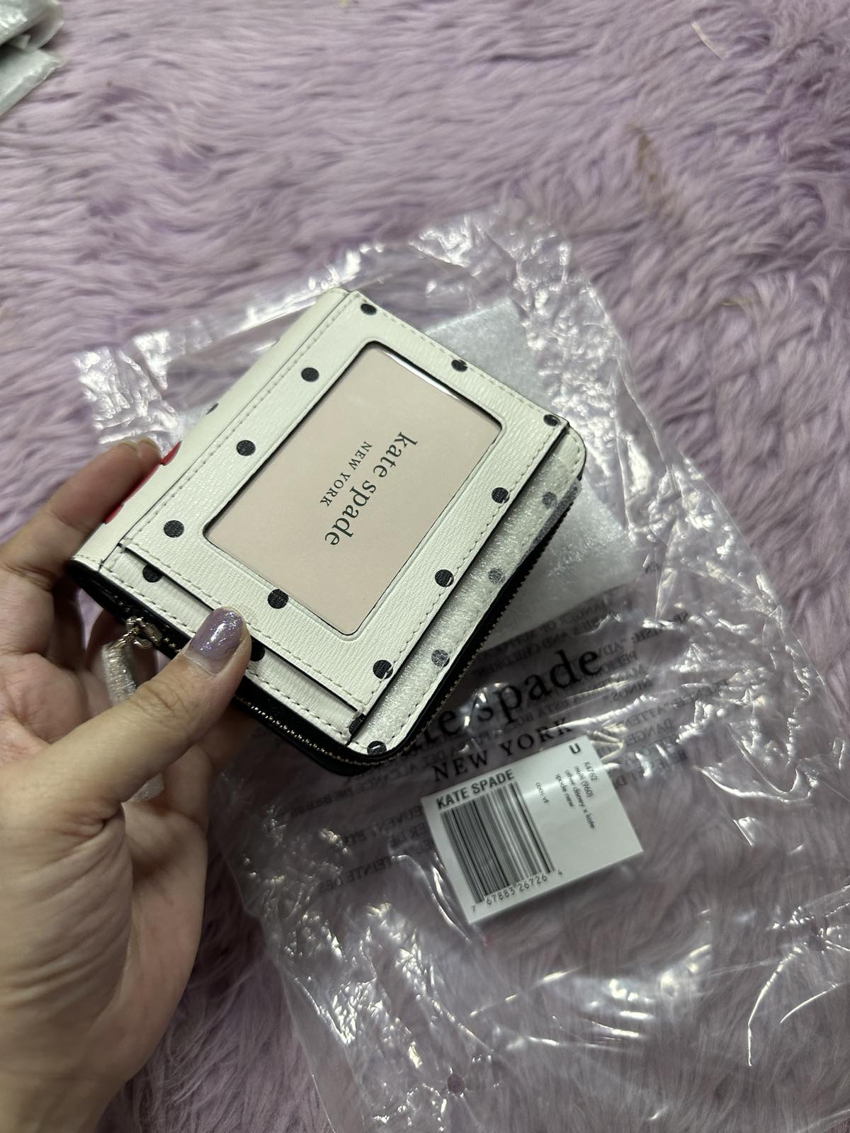 ORIG & IMPORTED Kate Spade Disney Minnie Mouse Zip Around White Wallet