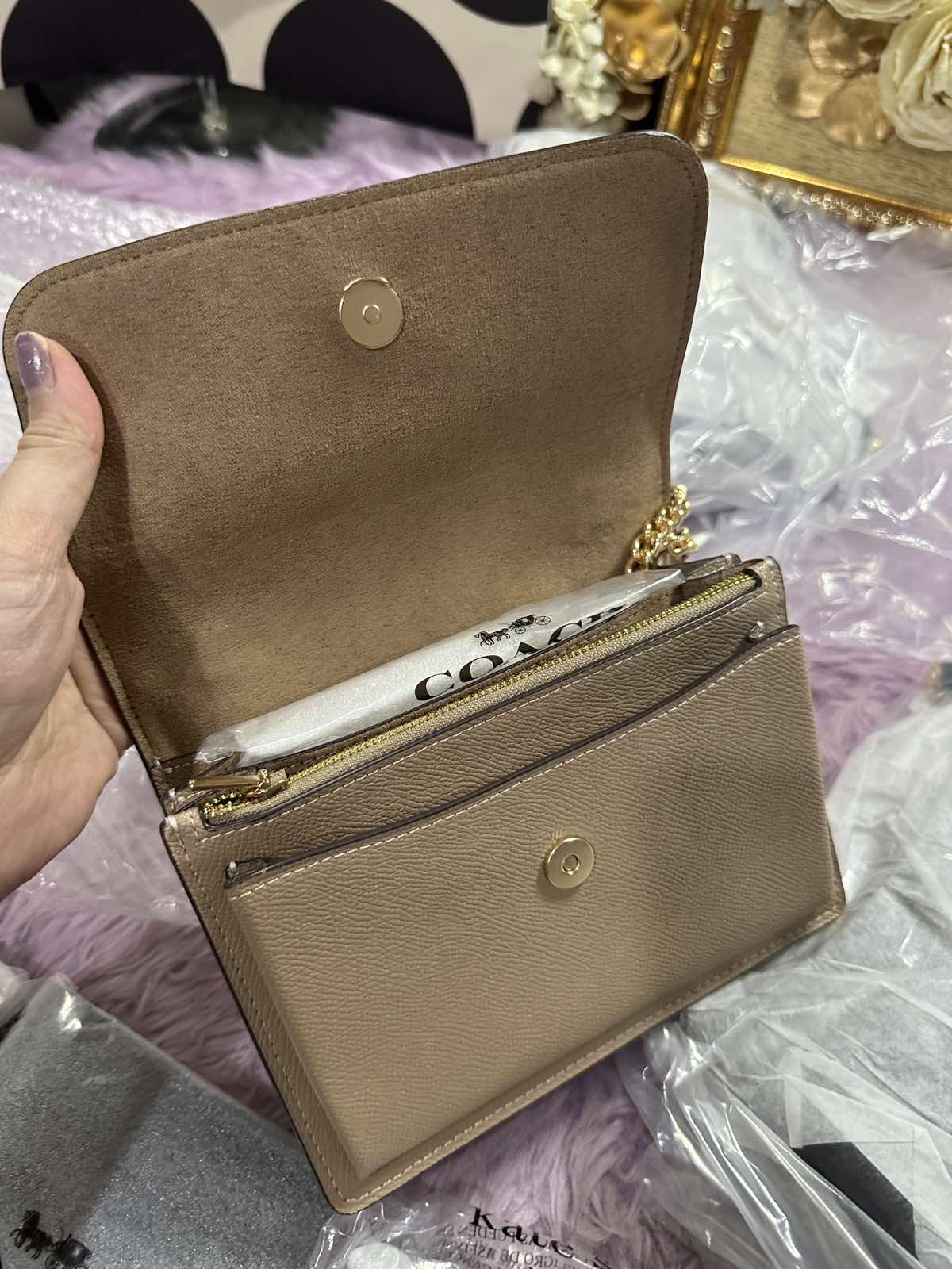 ORIG & IMPORTED Coach Mini Klare Crossbody Small Bag in Taupe Brown