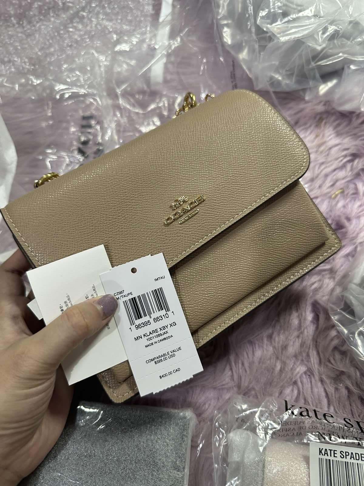 ORIG & IMPORTED Coach Mini Klare Crossbody Small Bag in Taupe Brown