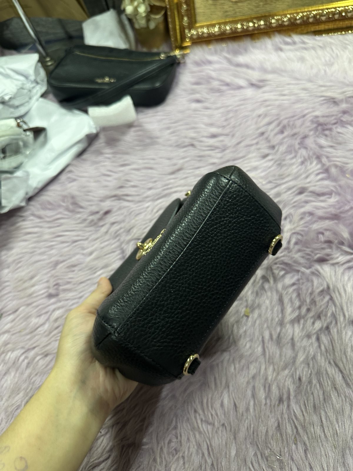 ORIG Preloved RARE Coach Convertible Backpack Small Black Bag