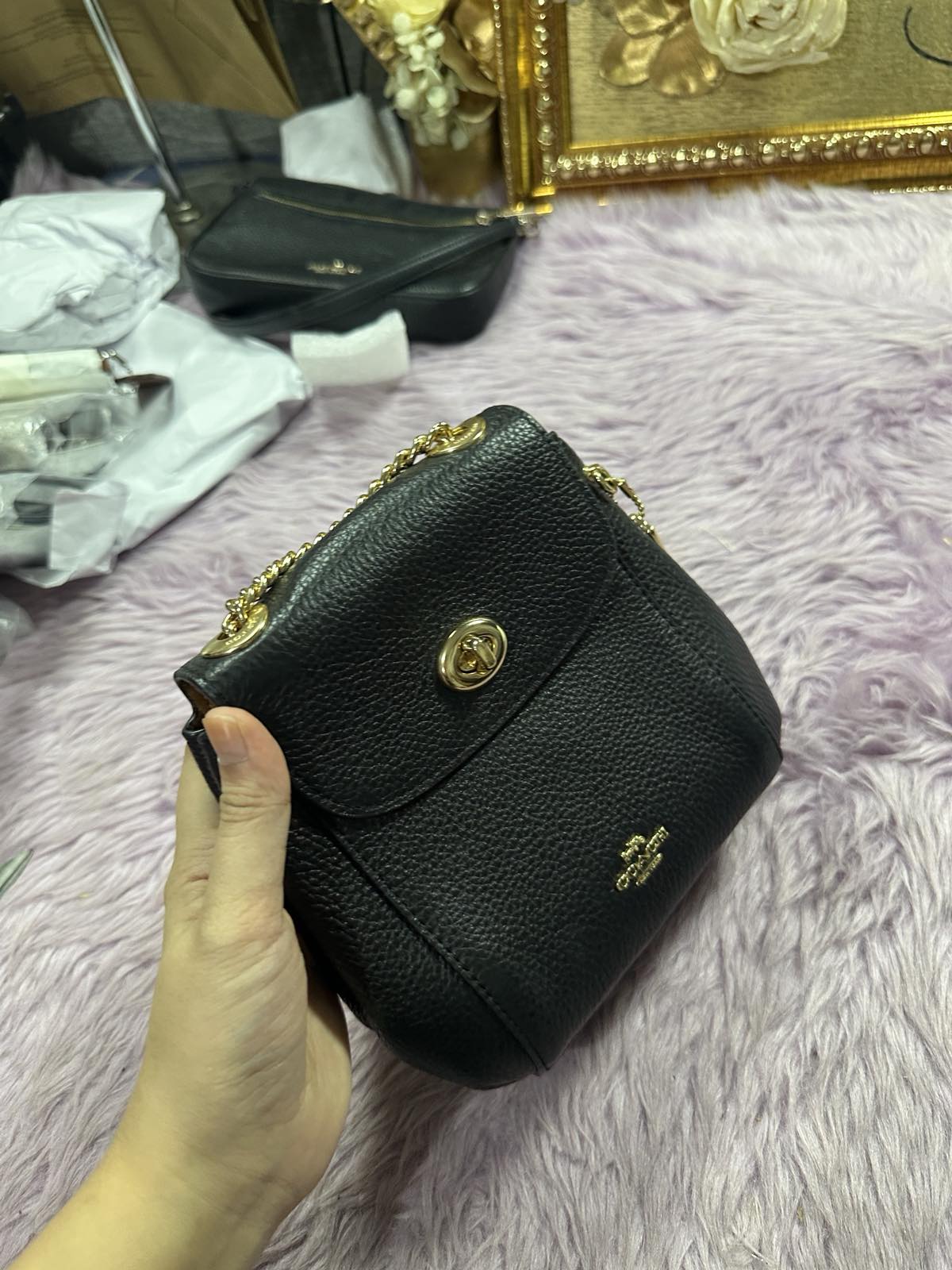 ORIG Preloved RARE Coach Convertible Backpack Small Black Bag