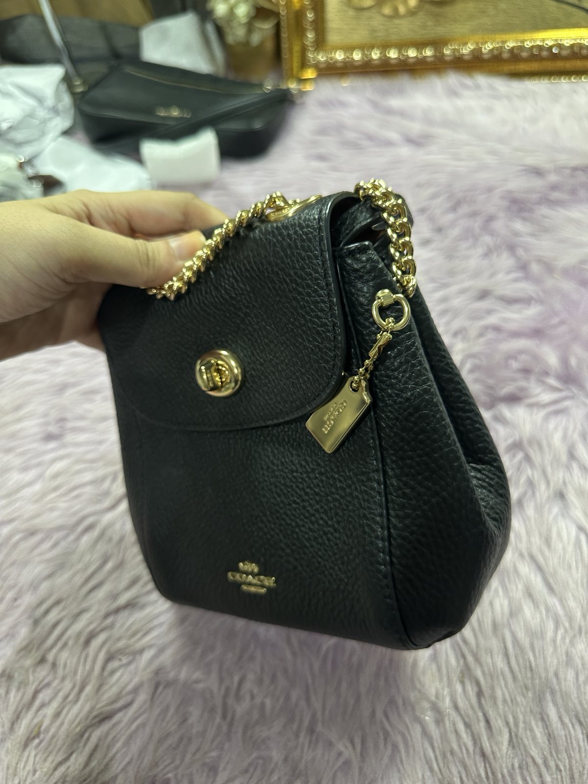 ORIG Preloved RARE Coach Convertible Backpack Small Black Bag