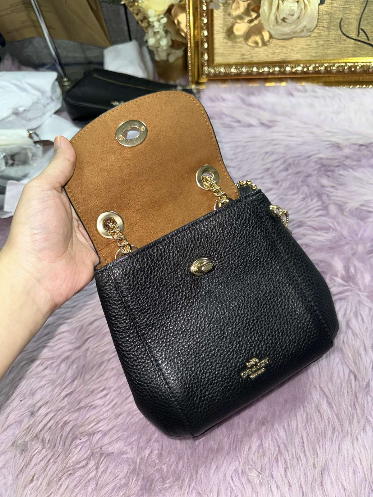 ORIG Preloved RARE Coach Convertible Backpack Small Black Bag