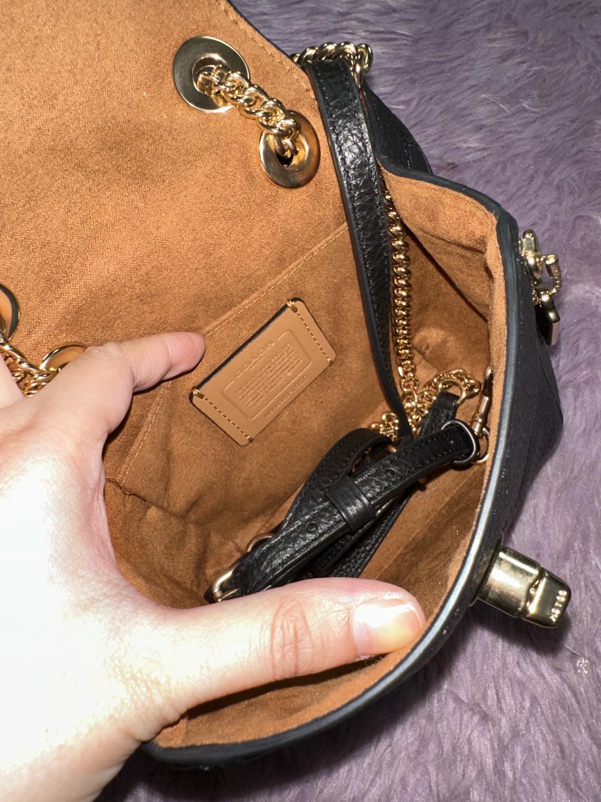 ORIG Preloved RARE Coach Convertible Backpack Small Black Bag