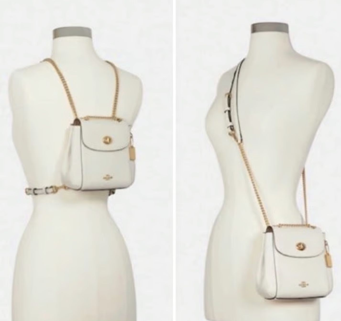 ORIG Preloved RARE Coach Convertible Backpack Small White Bag