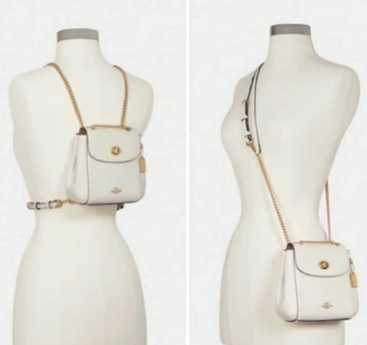 ORIG Preloved RARE Coach Convertible Backpack Small White Bag