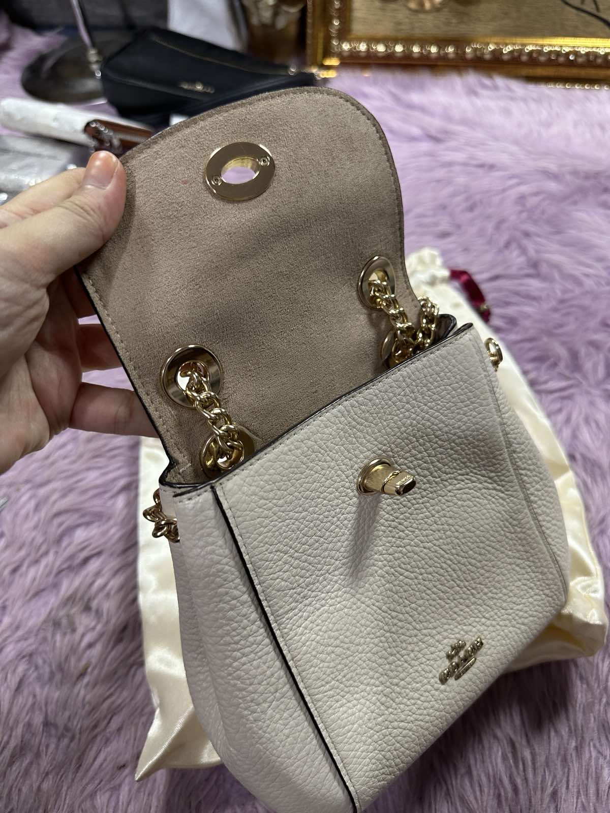 ORIG Preloved RARE Coach Convertible Backpack Small White Bag