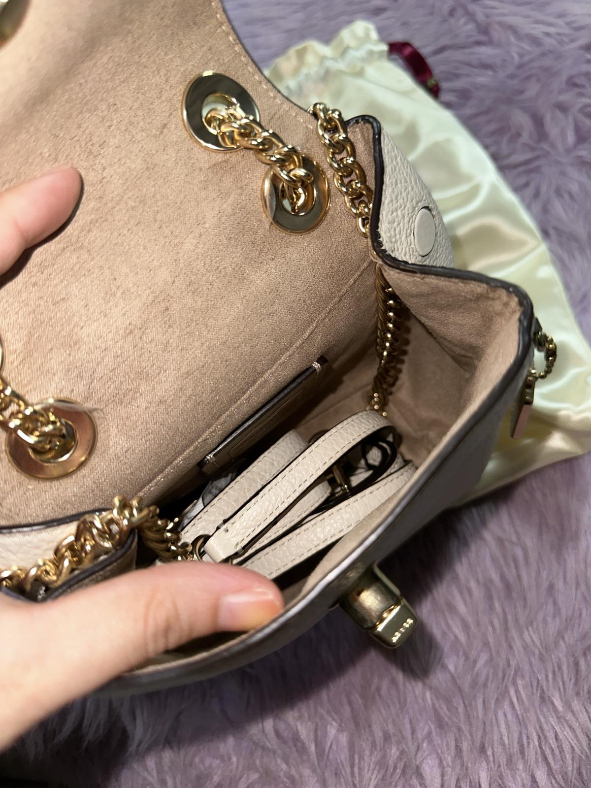 ORIG Preloved RARE Coach Convertible Backpack Small White Bag