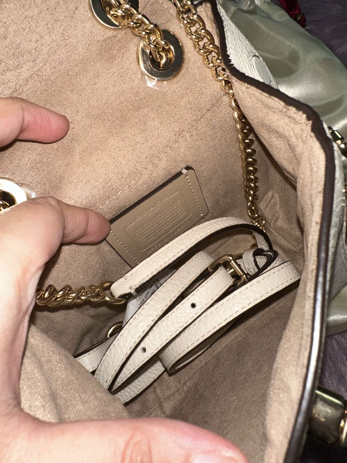 ORIG Preloved RARE Coach Convertible Backpack Small White Bag