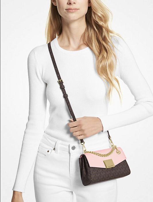ORIG & IMPORTED Michael Kors MK Lita Crossbody Bag Pink/Brown Small Bag