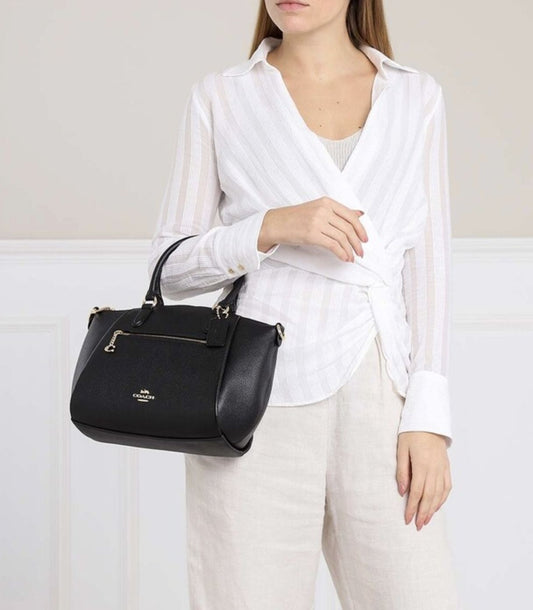 ORIG Preloved RARE Coach Elise Satchel Black Bag