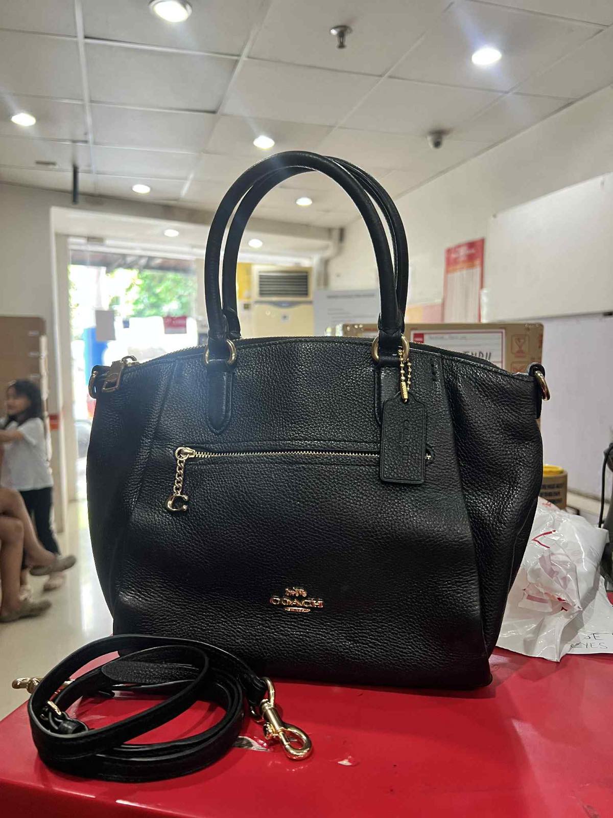 ORIG Preloved RARE Coach Elise Satchel Black Bag