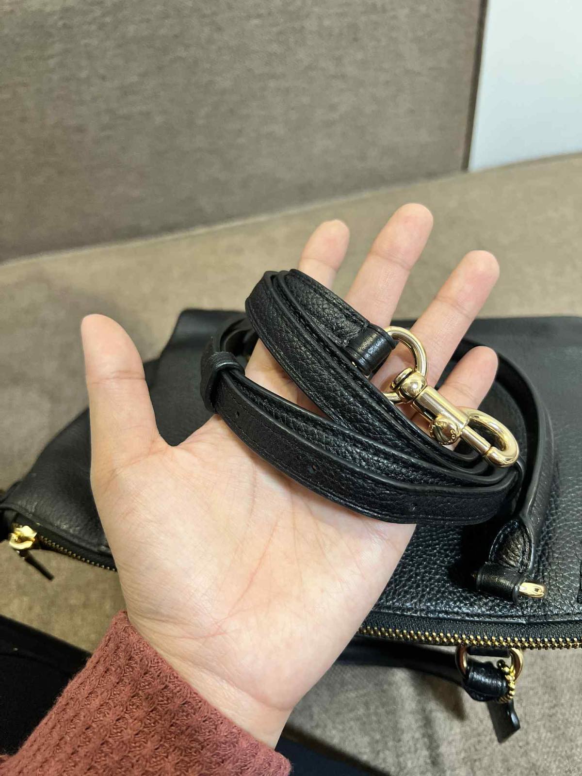 ORIG Preloved RARE Coach Elise Satchel Black Bag