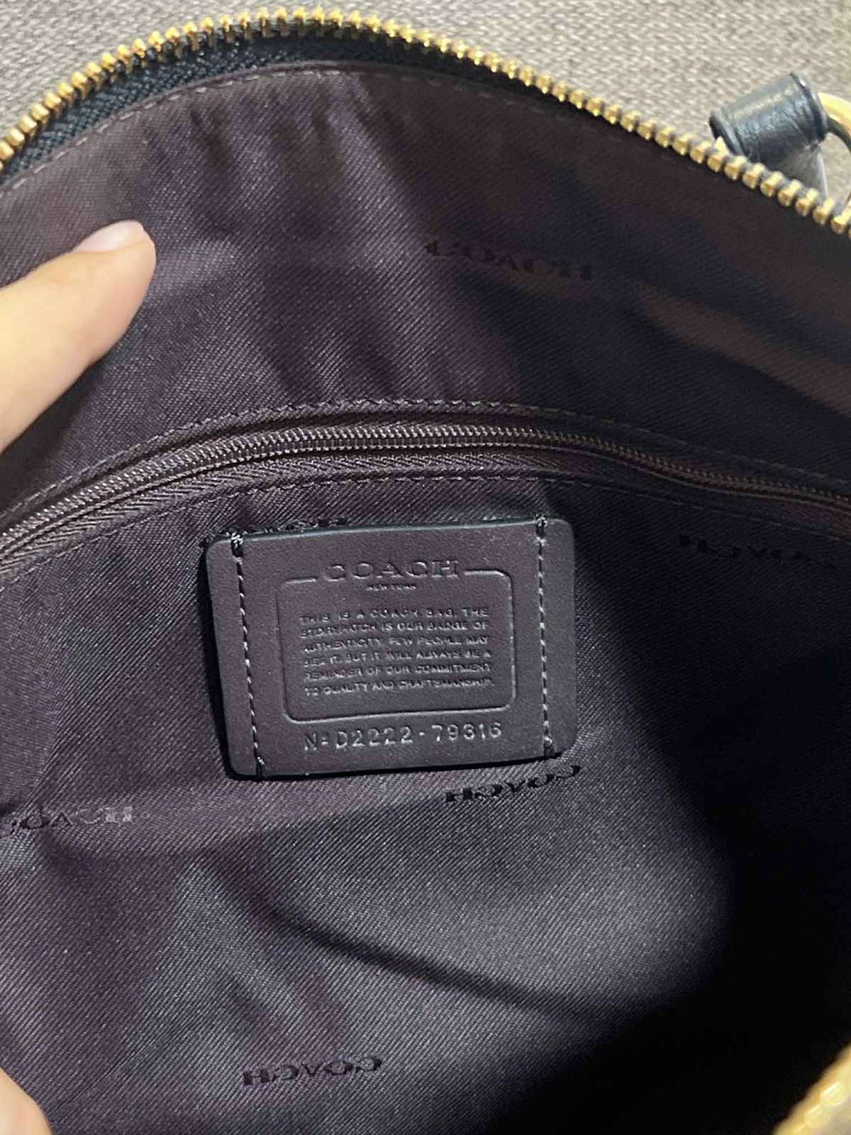 ORIG Preloved RARE Coach Elise Satchel Black Bag