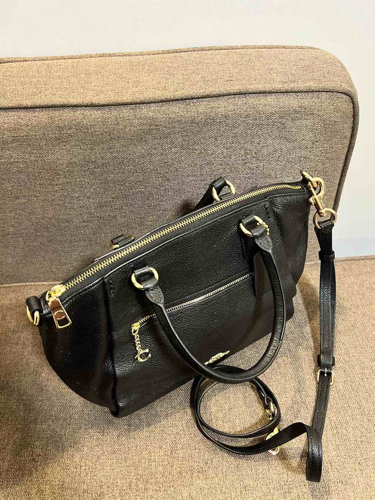 ORIG Preloved RARE Coach Elise Satchel Black Bag