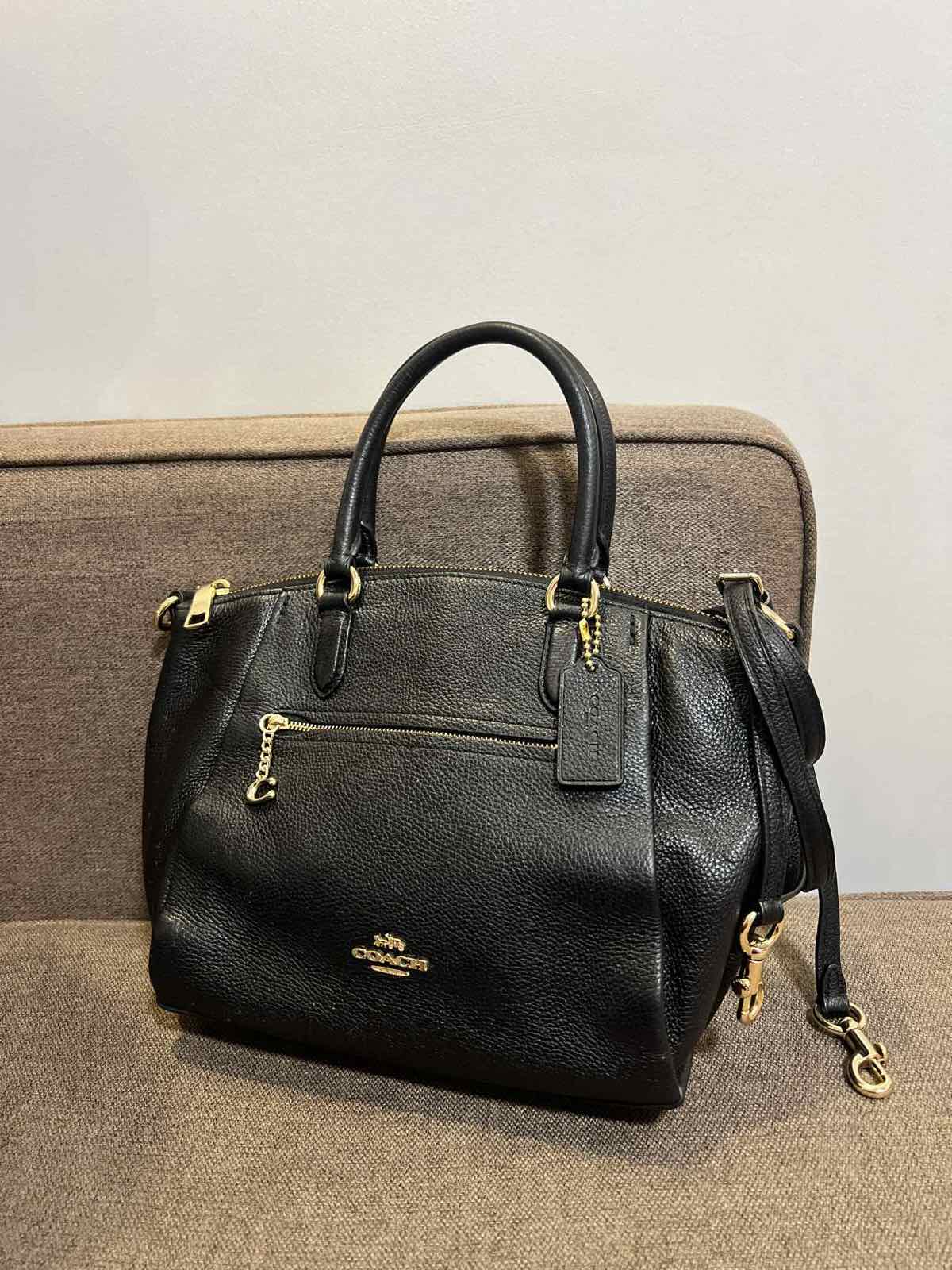 ORIG Preloved RARE Coach Elise Satchel Black Bag