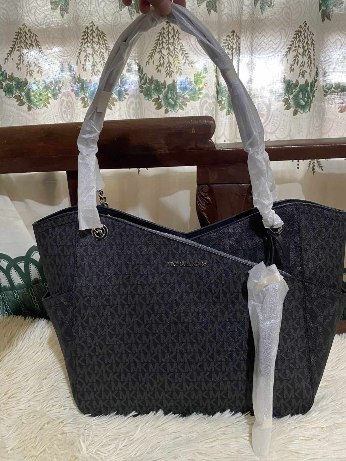 ORIG & IMPORTED Michael Kors Large Chain Shoulder Tote Black Bag