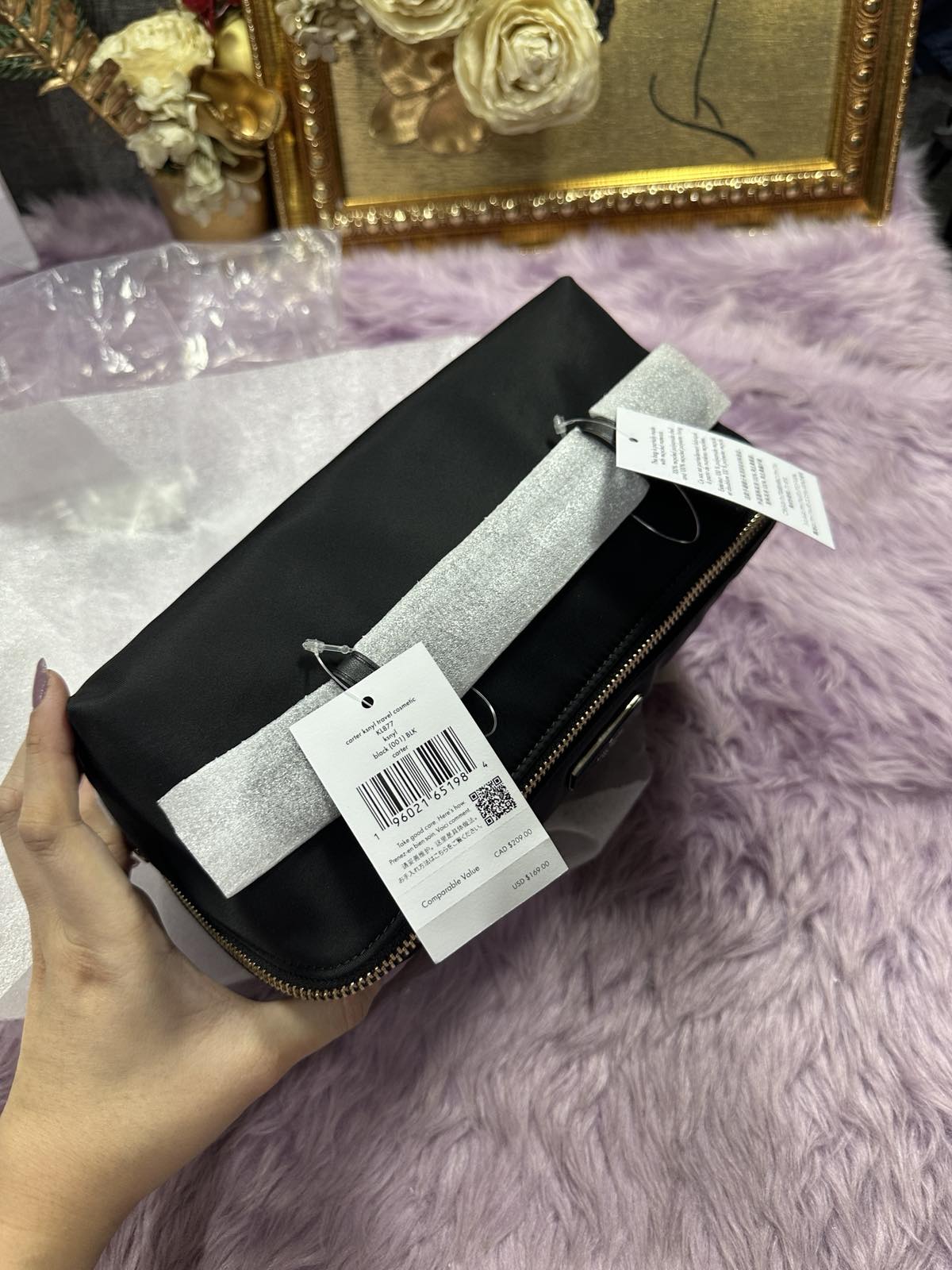 ORIG & IMPORTED Kate Spade KS Carter Nylon Travel Cosmetic Nylon Pouch