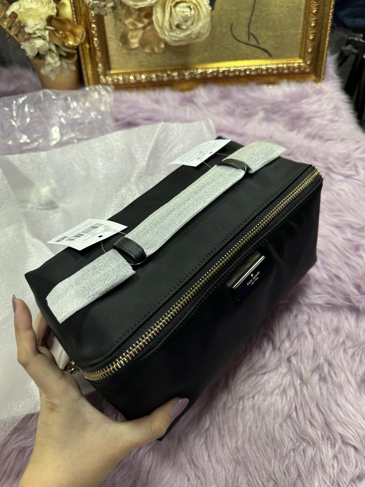 ORIG & IMPORTED Kate Spade KS Carter Nylon Travel Cosmetic Nylon Pouch