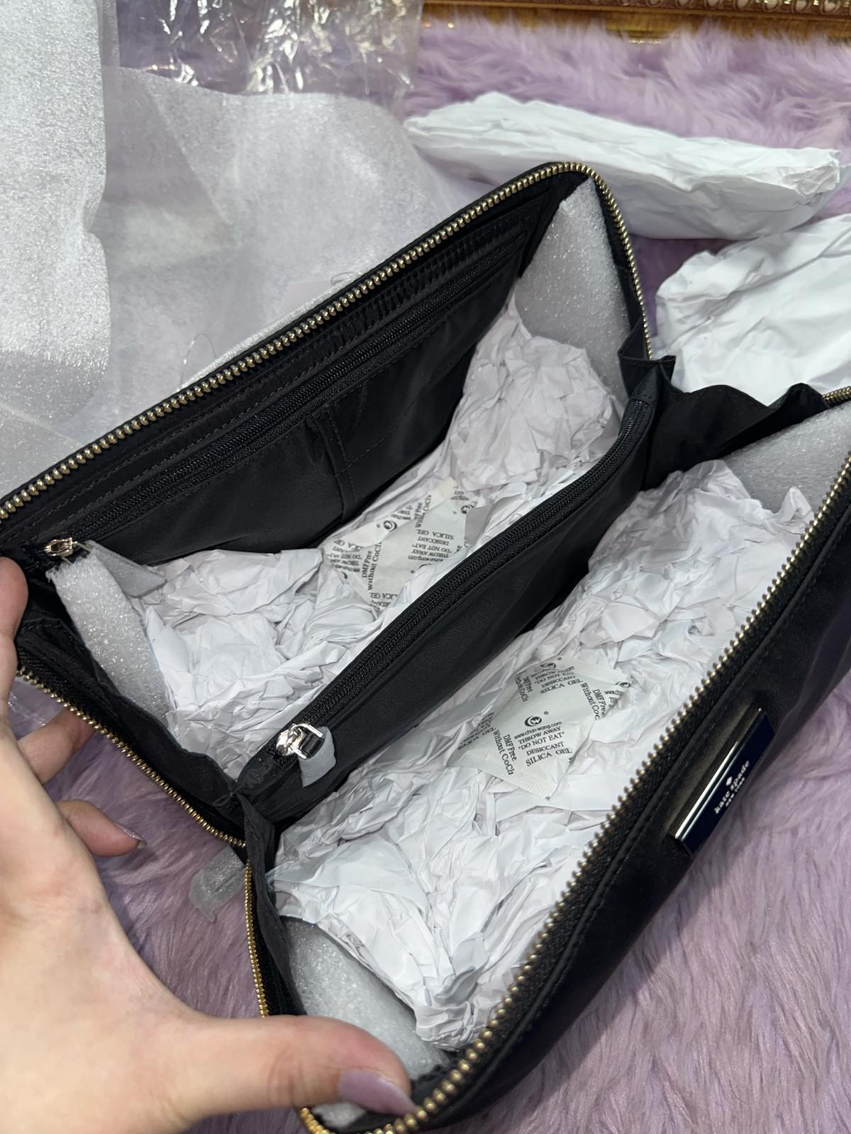 ORIG & IMPORTED Kate Spade KS Carter Nylon Travel Cosmetic Nylon Pouch