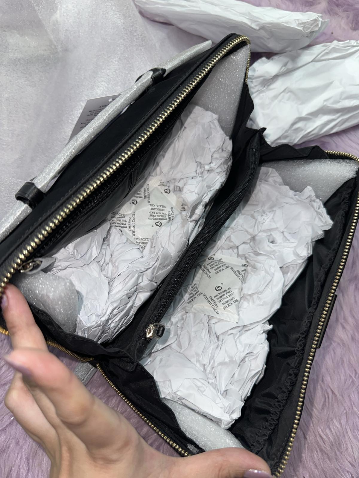 ORIG & IMPORTED Kate Spade KS Carter Nylon Travel Cosmetic Nylon Pouch