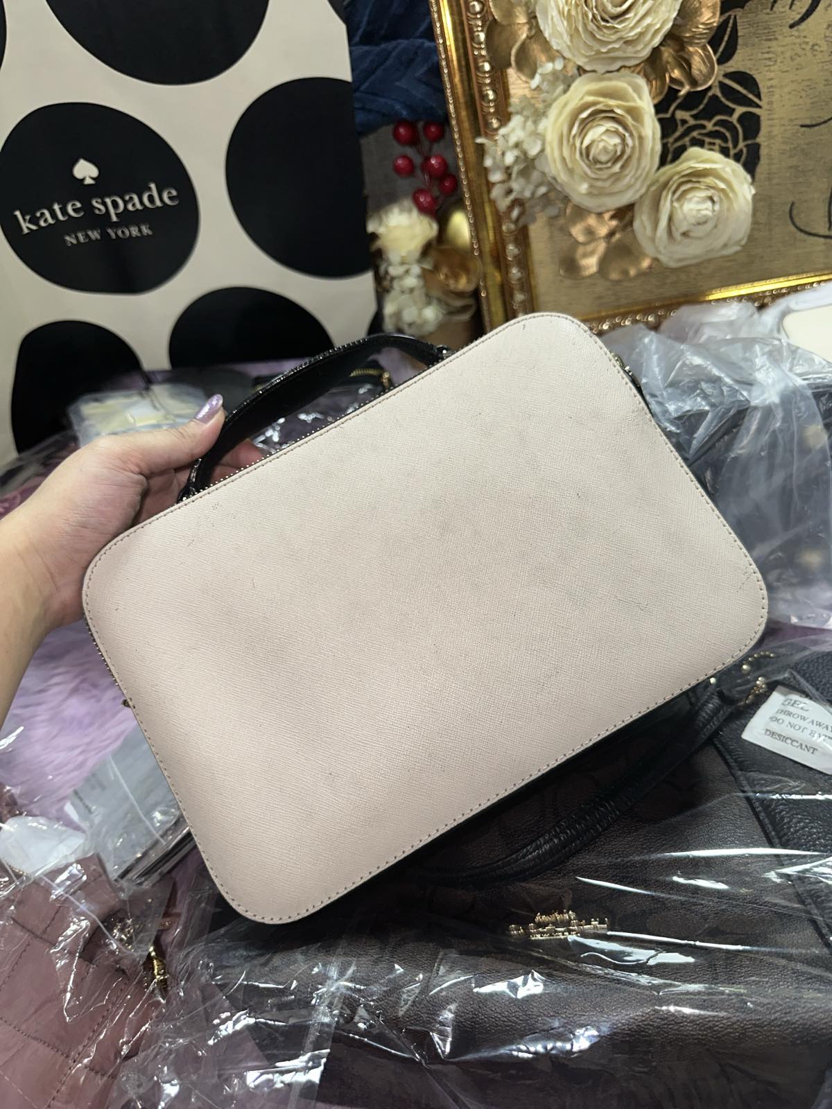 ORIG Preloved Kate Spade KS Cameron Street Large Juliet Crossbody Beige Bag