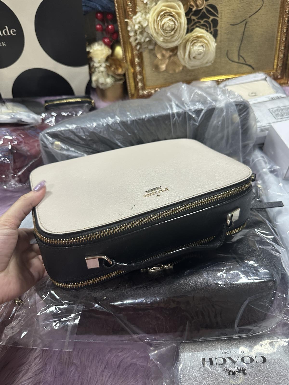 ORIG Preloved Kate Spade KS Cameron Street Large Juliet Crossbody Beige Bag