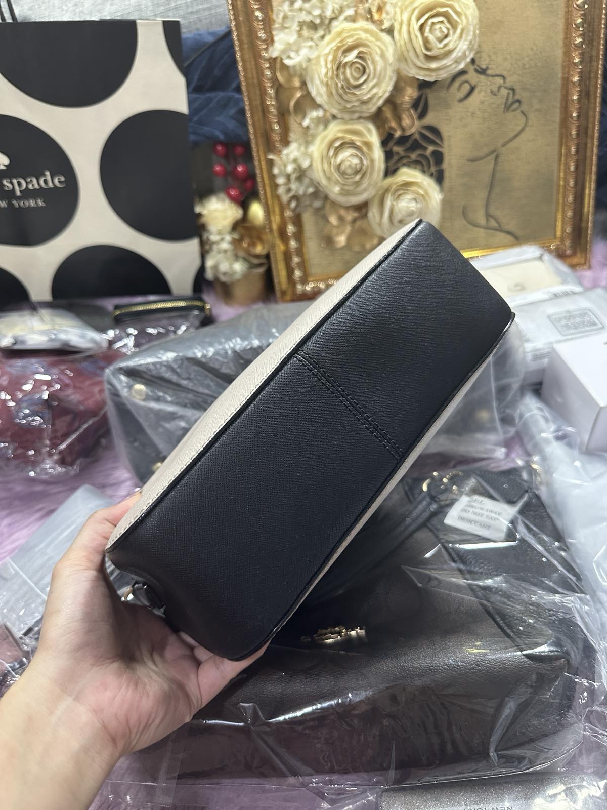 ORIG Preloved Kate Spade KS Cameron Street Large Juliet Crossbody Beige Bag