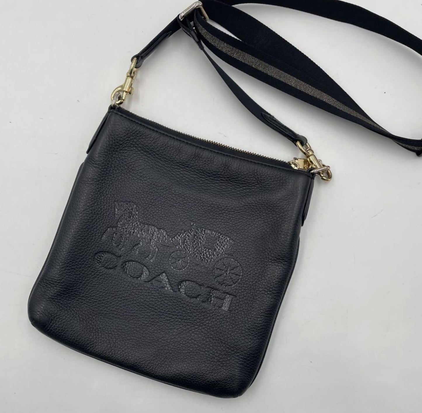 ORIG & IMPORTED Coach Jes Slim Crossbody Bag With Horse And Carriage Black