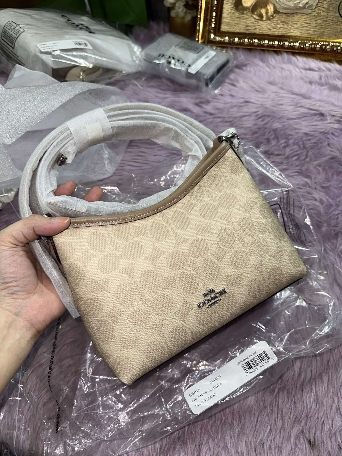 ORIG & IMPORTED Coach Laurel Small Shoulder Bag In Signature Canvas