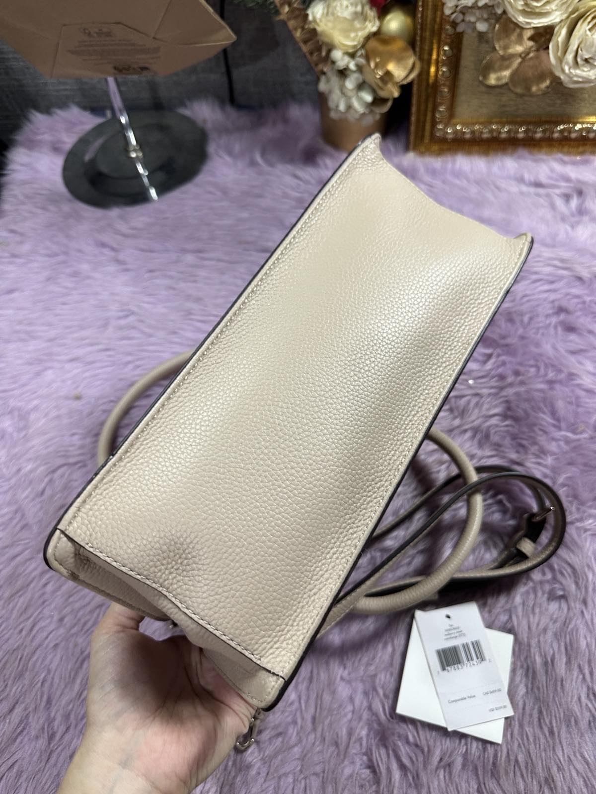 ORIG Preloved Kate Spade Mulberry Street Lise Satchel Taupe Bag