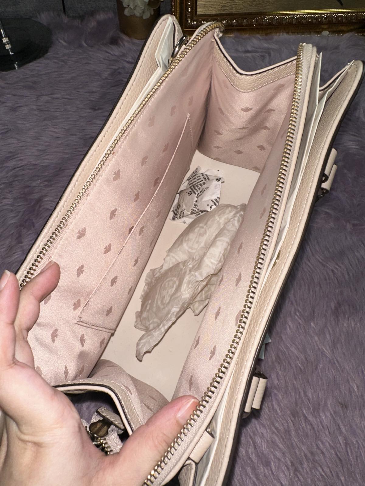 ORIG Preloved Kate Spade Mulberry Street Lise Satchel Taupe Bag