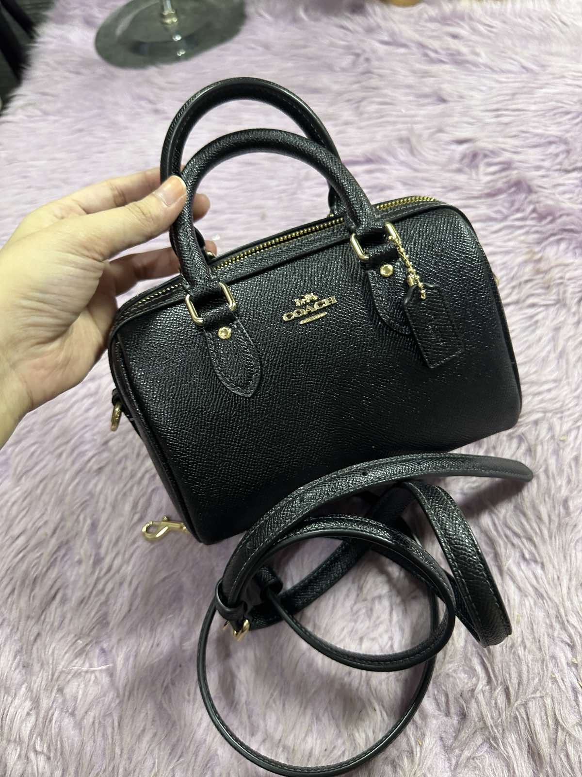 ORIG Preloved Coach Mini Rowan Crossbody Bag Black
