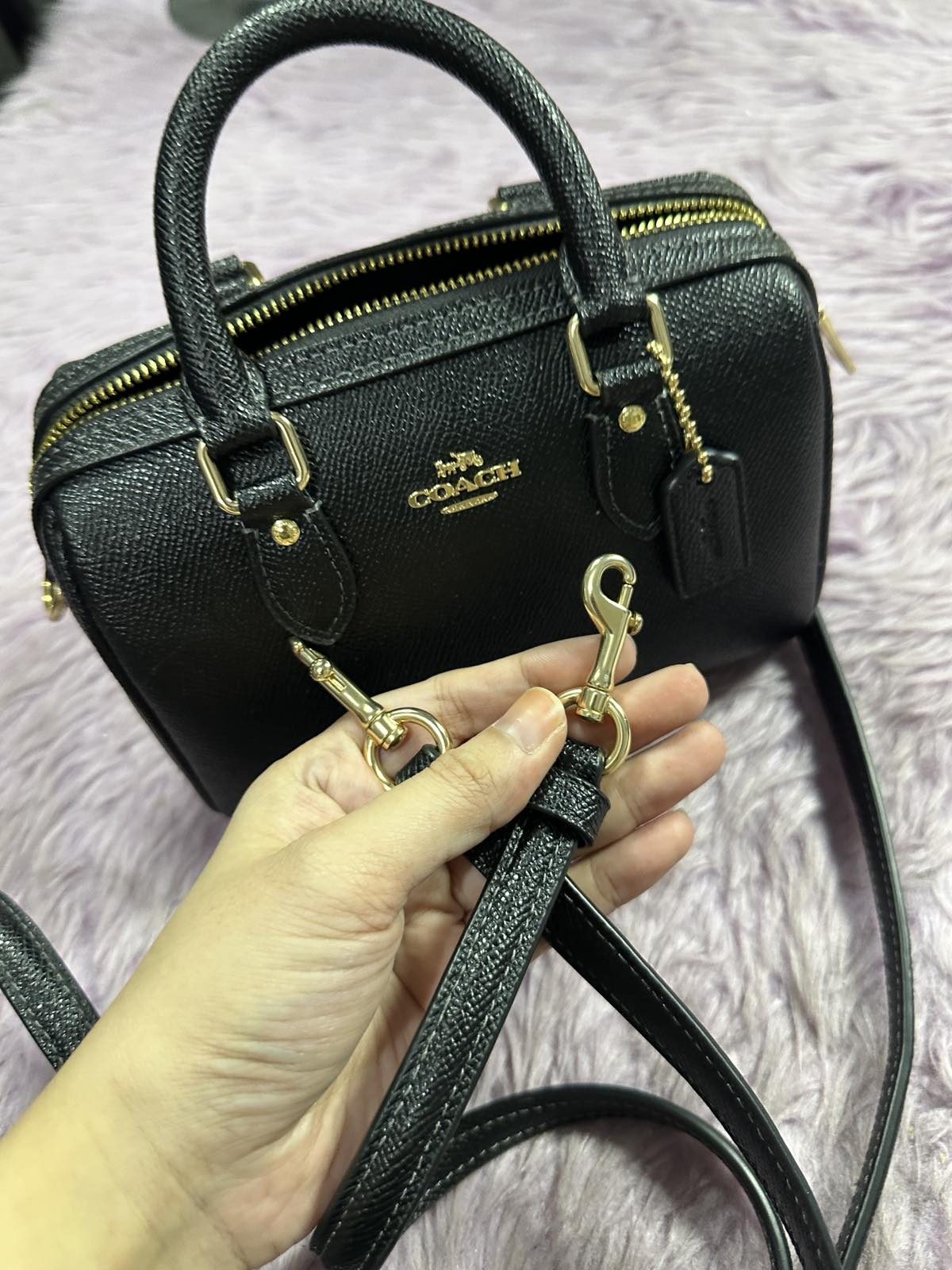ORIG Preloved Coach Mini Rowan Crossbody Bag Black
